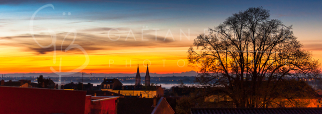 Lever de soleil sur Mâcon